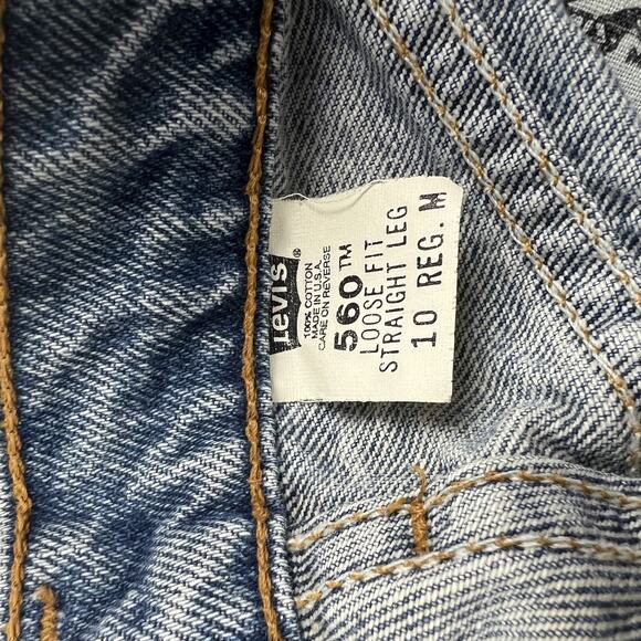 Vintage Levi’s 560 Women’s Jeans Sz 10 Reg Loose Fit Straight Leg Made in USA - Picture 10 of 11